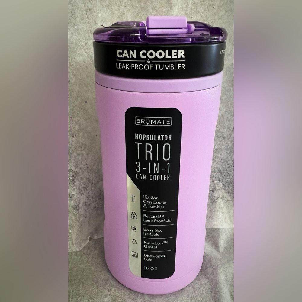 BrüMate Hopsulator Trio 3-in-1 Can Cooler & Tumbler - Lavender Pink